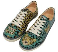 DOGO Damen-Sneaker aus veganem Leder, Mehrfarbig - Wild Spirit Motiv, Mehrfarbig, 37 EU