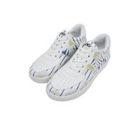 DOGO Dice Sneakers - Daisy Stripes - Vegane Atmungsaktive Bunte Damen Sneaker 39