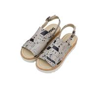 DOGO Gigi Damen Sandalen - Toy Houses - Vegan Damen Bunte Sandalen 38