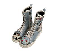 DOGO Gisele - Sleepy Cat - Vegane Damen Boots und Nachhaltige und Bunte Stiefeletten - Trendige Bequeme Stiefel für Damen