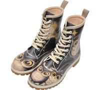 DOGO Lange Stiefel für Damen - veganes Leder und einzigartiges Design, Damen-Winterstiefel, bequeme und stilvolle Damenstiefel, Eulen-Familien-Design, 37 EU