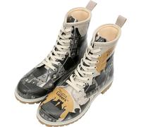 DOGO Lange Stiefel für Damen - veganes Leder und einzigartiges Design, Damen-Winterstiefel, bequeme und stilvolle Damenstiefel, Night Lovers Design, 38 EU