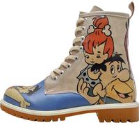 DOGO Lange Stiefel für Damen - Veganes Leder und einzigartiges Design Damen Winterstiefel, bequeme und stilvolle Damenstiefel, Familie Felsen Feuersteine, 39 EU