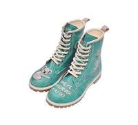 DOGO Damen Stiefel Koala Türkis