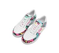 Sneaker DOGO "Pop the Art" Gr. 37, Normalschaft, bunt (weiß) Damen Schuhe Sneaker low Schnürschuh Skaterschuh Vegan (69026334-37)