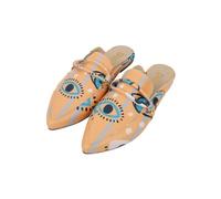 DOGO See You Damen-Hausschuhe aus veganem Leder, Orange, mehrfarbig, 37 EU