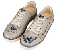 DOGO Sneakers aus veganem Leder für Damen - handgefertigte und einzigartige modische Sneaker für Damen, Change is Good Design, 38 EU