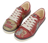 DOGO Sneakers aus veganem Leder für Damen - handgefertigte und einzigartige modische Sneaker für Damen, Tom & Jerry Wb, 40 EU