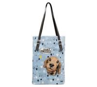 DOGO Vegane Damen Schultertaschen Umhängetaschen Tall Bag - Hello My Hooman