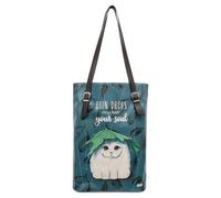 DOGO Vegane Damen Schultertaschen Umhängetaschen Tall Bag - Rain Drops May Heal Your Soul