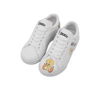 DOGO Warner Bros Best of Tweety and Sylvester Unisex Kinder Sneaker Vegan Weiß, Mehrfarbig, 34 EU