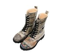 DOGO Zipsy - Cafe Wien - Vegane Damen Boots Stiefelette - Bunte und Bequeme Stiefel für Frauen | Nachhaltige Mode und Komfort 37