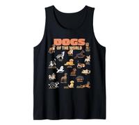 Dogs of The World Tierliebhaber Rassen Niedlicher Welpe Tank Top
