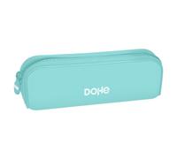 Dohe - Einfaches Federmäppchen aus Silikon - 1 Fach mit Reißverschluss, rechteckiges Mehrzweck-Federmäppchen, weiche Haptik, Maße 20 x 6 x 8 cm - Serenity Grün