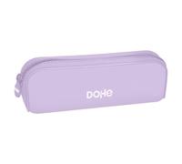 Dohe - Einfaches Federmäppchen aus Silikon - 1 Fach mit Reißverschluss, rechteckiges Mehrzweck-Federmäppchen, weiche Haptik, Maße 20 x 6 x 8 cm - Serenity Lila