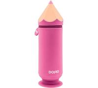 DOHE - Federmäppchen aus Silikon für die Schule - 1 Fach, Bleistiftform, Saugnapf für Tisch oder Schreibtisch, Reißverschluss, Federmäppchen mit weicher und angenehmer Haptik, Maße: 6,8 x 20 cm