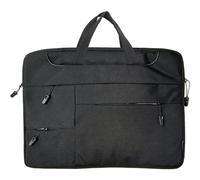 DOHE - Laptoptasche 39,6 cm (15,6 Zoll), gepolsterte Haupttasche und 6 zusätzliche Taschen, Tragegriff oben, Trolleyband, leichtes und wasserabweisendes Polyester, Schwarz, 39,3x28,5x3,3 cm, Utility