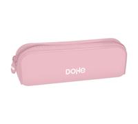 Dohe - Schlichtes Federmäppchen aus Silikon - 1 Fach mit Reißverschluss, rechteckiges Mehrzweck-Federmäppchen, weiche Haptik, Maße 20 x 6 x 8 cm - Serenity Pink