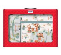 DOHE - Schulrucksack, Dreifachmäppchen und Ordnermappe mit 100 Ersatzblättern - Set für Kinder, Grundschule, Aktentasche, Schulbedarf, WWF Love Our Planet, 51,5 x 36,5 x 10,5 cm, Schulkoffer mit