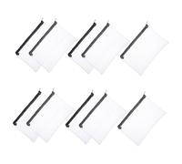 DOITOOL 10stücke Transparente Federtasche Für Schüler Tragbare Transparente Federmäppchen Mit Reißverschluss Große Dokumententasche Aus Wasserdichtem PVC Geeignet Als Kulturbeutel