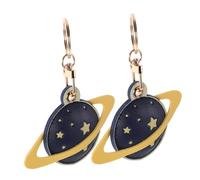 DOITOOL 2 Stück Kreativer Planet Schlüsselanhänger aus Langlebigem Leder Tragbarer Weltraum anhänger für Taschen Rucksäcke und Autos für Weltraum partys und Alltag