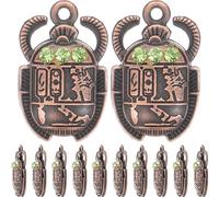 DOITOOL 20 Stück Ägyptischer Skarabäus Anhänger 26X16mm aus Legierung Selbstgemacht Schmuckanhänger für Halsketten Armbänder und Schlüsselanhänger Grün Schmuckherstellung Zubehör