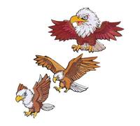 DOITOOL 3 Stück Pack Handgefertigte Bestickte Adler Aufnäher zum Aufbügeln und Aufnähen Strapazierfähige Stoffapplikationen für Kleidung Jeans Rucksäcke Vielseitig für Selbstgemacht
