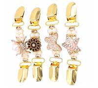 DOITOOL 4 Stück Elegante Cardigan Clips aus Metall und Abs mit Perlenoptik Langlebig und Bruchsicher Stilvolle Strickjacken Clips für Damen als Geschenk Zufälliger Stil