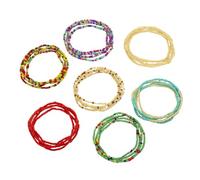 DOITOOL 7 Stück Taillenperlenkette für Damen mit Perlen und Gummiband Stylische Körperkette für Sommerfest und Strand Handgefertigte Taillenverzierung