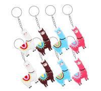 DOITOOL 8 Stück Teiliges Alpaka Schlüsselanhänger Niedliche Cartoon Tier Anhänger Bunte Schlüsselanhänger für Mädchen und Frauen Dekorative Taschenanhänger als Geschenk und Mitgebsel für