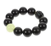 DOITOOL Buddhistische Perlenkette aus Schwarzem Ebenholz Kreatives Armband Dekorativ und Angenehm zu Tragen als Spiritueller Schmuck für Alltag und Meditation