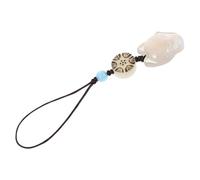 DOITOOL Chalcedon Handyanhänger Fuchs Weißer für Damen Weihnachten Party | Dekorativ, Feine Verarbeitung, Kreativer Retro Stil, Passend für Mobiltelefone, Eye Catching Geschenkidee