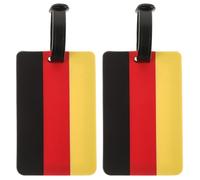 DOITOOL Gepäckanhänger mit Deutscher Flagge aus Pvc 2 Stück Kofferanhänger mit Praktischem Design zur Einfachen Identifikation von Reisegepäck für Urlaub und Geschäftsreisen