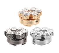 DOITOOL Klassische Manschettenknöpfe mit Floralem Design 3 Stück aus Zinklegierung Gold und Silber Elegant und Widerstandsfähig für Business und Hochzeit