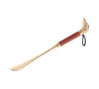 DOITOOL Metall Schuhlöffel mit Langem Griff Ergonomisches Design für Senioren und Schwangere 32cm Schuhanzieher mit Dekorativem Tierkopf für Bequeme Anwendung im Alltag