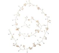 DOITOOL Perlengürtel für Brautkleid mit Handgefertigten Perlen und Blumen Dekorativer Hochzeitskleidgürtel aus Kupferdraht und Kunststoff Langlebig und Leicht zu Brechen für Hochzeit