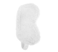DOITOOL Weiche Weiße Plüsch Schlafaugenmaske aus Stoff für Frauen mit Bequemem Sitz zum Reisen und Nickerchen in Nacht