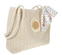 DOITOOL Weiße Damen Schultertasche und Polyester Modische Boho Handtasche Leichte Schicke Umhängetasche für Alltag und Freizeit