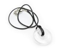 DOJA Barcelona | Donut-Anhänger | Bergkristall | Donut-Stein mit Kordel | Naturstein Donut-Anhänger Halskette | Anhänger für die Erhöhung der Selbstkontrolle und Fernhalten schlechter Energien