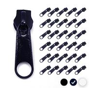 DOJA Barcelona | Reißverschluss Zipper | 40mm | Pack 50 | Zipper Slider Nummer 5 | Dunkelblau | Reißverschluss Schieber zum Nähen | Reißverschlusszieher Kleidung, Mäntel, Jacken, Röcke, Schlafsack