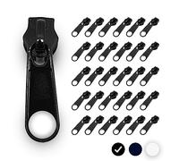 DOJA Barcelona | Reißverschluss Zipper | 40mm | Pack 50 | Zipper Slider Nummer 5 | Schwarz | Reißverschluss Schieber zum Nähen | Reißverschlusszieher Kleidung, Mäntel, Jacken, Röcke, Schlafsack