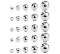 DOKRIN Studs,25 Stück Stahlkugeln mit Innengewinde für Piercingschmuck Zubehör Lippenstecker Ohrstecker Augenbrauenstecker Ersatzkugeln 3/4/5/6/8mm