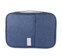 Dokumentenmappe L, Stoff, Marineblau, Reisepasshülle | Mehrfachtaschen, Tragbares Format, für Kredit und Ausweiskarten, Reisetauglich, Verschleißfest