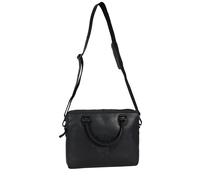 Dokumententasche MUSTANG "Valencia", Damen, Gr. B/H/T: 35cm x 25cm x 8cm, schwarz, Leder, Taschen, Men Businesstasche, Reisetasche mit auffälliger Logoprägung (50738520-0) schwarz