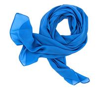 DOLCE ABBRACCIO by RiemTEX Schal Damen SWEET LOVE Stola Chiffon Tuch in 30 Unifarben Schals und Tücher Halstücher XXL Chiffontücher Halstuch in trendigem Blau für jede Jahreszeit (Blau)