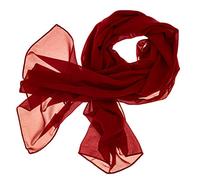 DOLCE ABBRACCIO by RiemTEX Schal Damen SWEET LOVE Stola Chiffon Tuch in 30 Unifarben Schals und Tücher Halstücher XXL Chiffontücher in kräftigem Rot Halstuch für jede Jahreszeit (Rot)