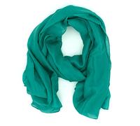 DOLCE ABBRACCIO by RiemTEX WILD CAT Damen Schal Halstuch Tuch aus Chiffon für Frühling Sommer Ganzjährig (Türkis)