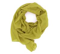 DOLCE ABBRACCIO by RiemTEX WILD CAT Damen Schal Halstuch Tuch aus Chiffon für Frühling Sommer Ganzjährig (Apfelgrün)