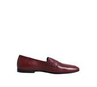 Dolce & Gabbana Bordeaux Kalbsleder Formelle Slipper Schuhe EU40