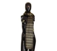 Dolce & Gabbana Damen Metallic Gold Seide Stretch Schal Wrap Schal Einheitsgröße